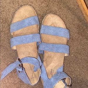 Microsuede Espadrille Sandals SIZE 9
